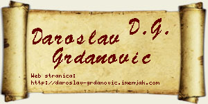 Daroslav Grdanović vizit kartica